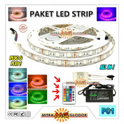 LED Strip SMD 5050 Full Color RGB Paket Lengkap + Adaptor dan Controller